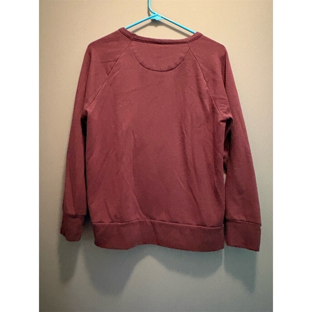 Eddie Bauer Sweatshirt Womens Size M Purple Crewneck Pullover Raglan - Picture 7 of 7